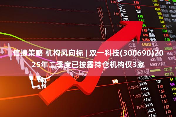 信捷策略 机构风向标 | 双一科技(300690)2025年二季度已披露持仓机构仅3家